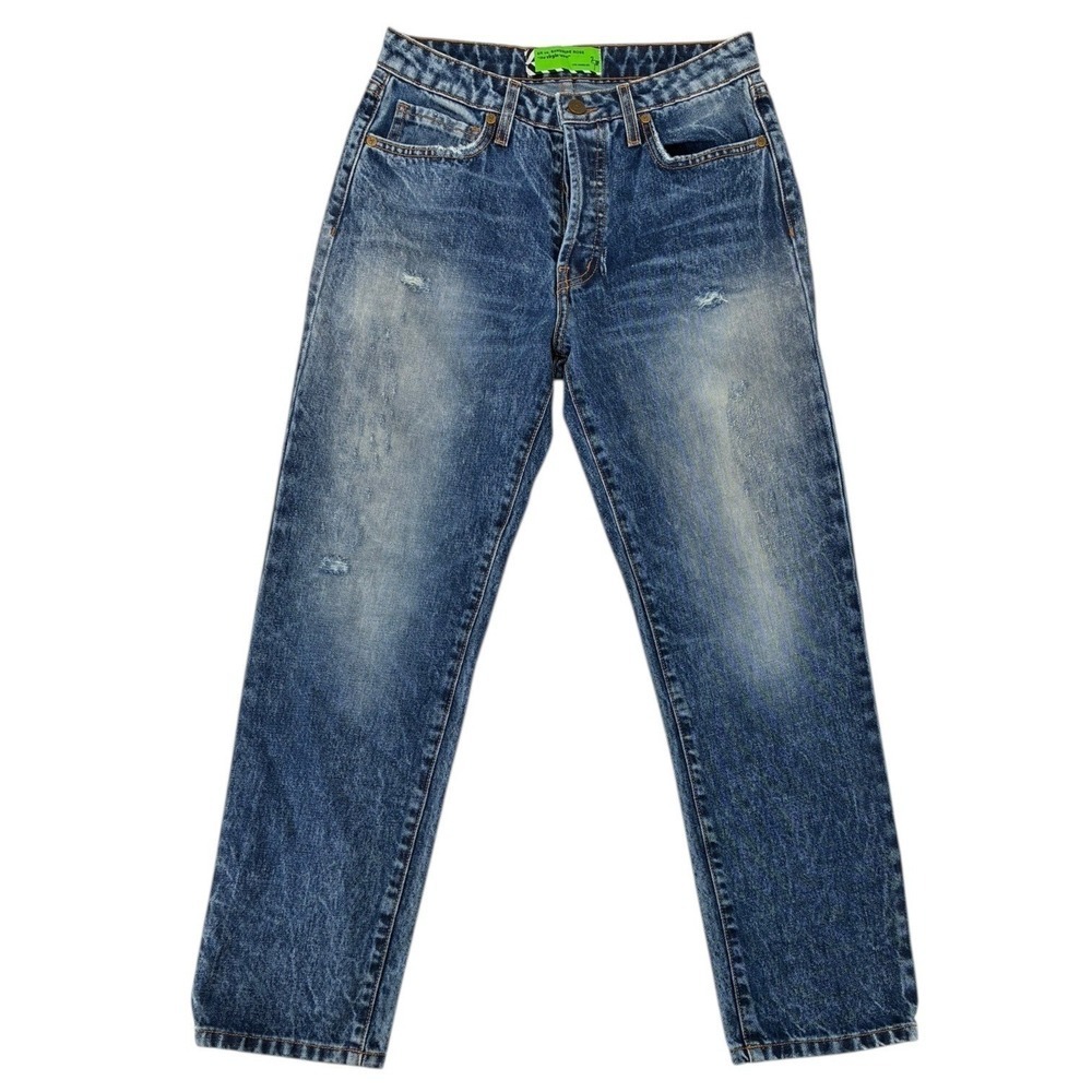 Sandrine Rose Indigo Cropped Straight Jeans 27 NWT High Rise The Virgin Label